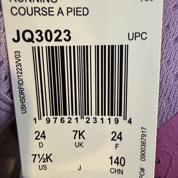 Adidas Toddler Purple Sneakers 7.5 - Picture 5 of 5